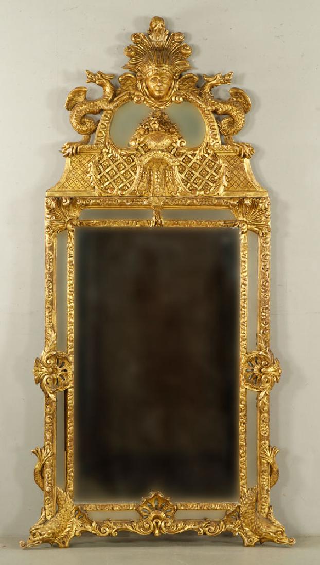 18th C. English Gilt Wood Mirror (1 of 9)