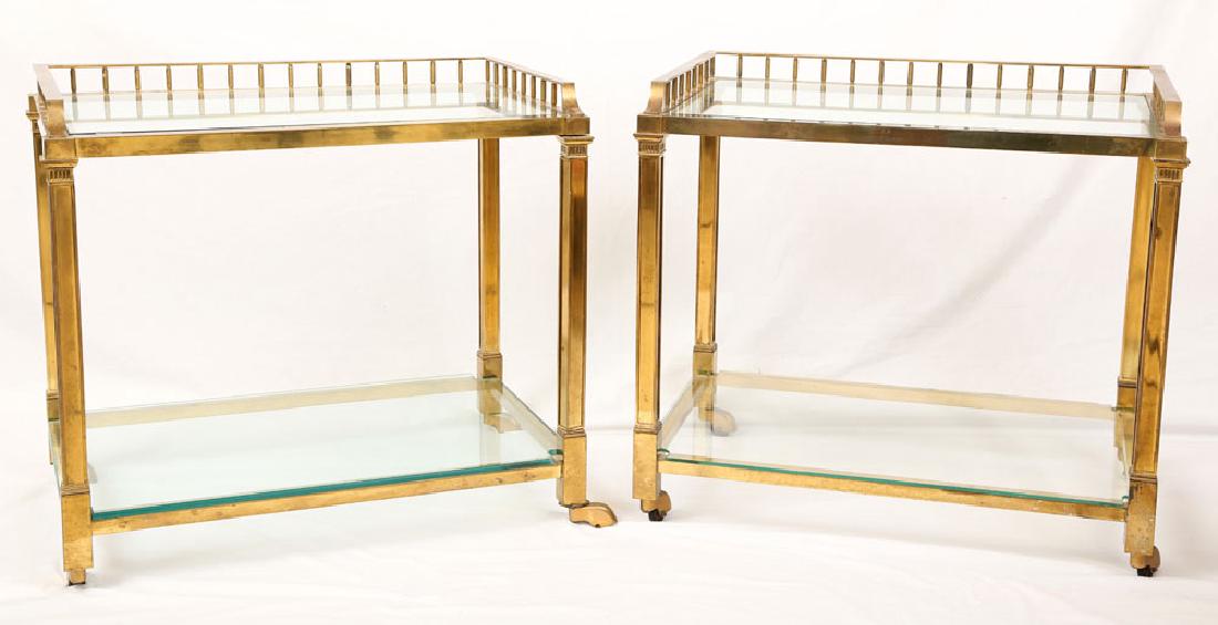 Pr. Mid-Century Modern Classical Brass Tables (1 of 7)