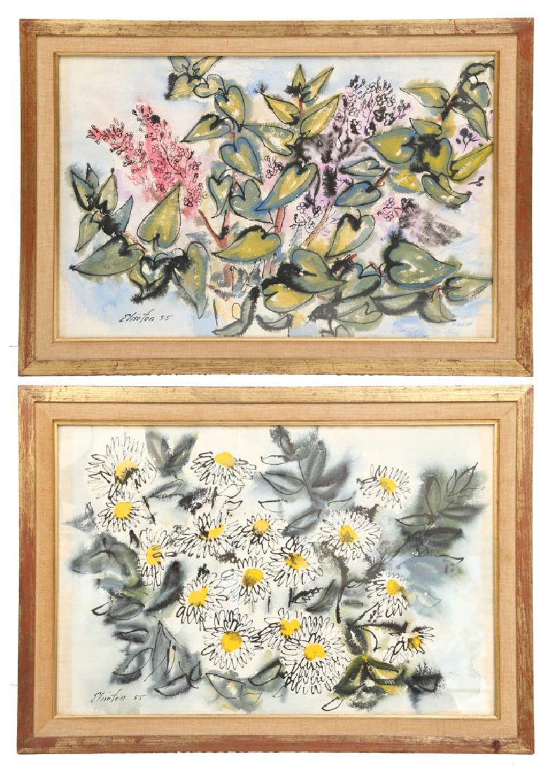 Two Floral Still Lifes, Watercolor (1 of 9)