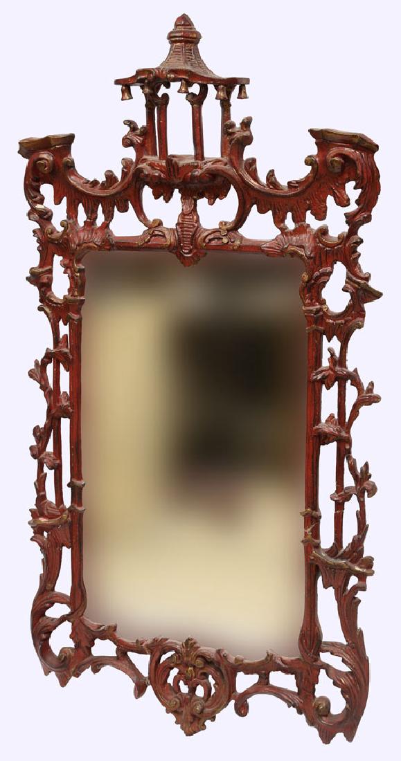 Chinese Chippendale Style Mirror (1 of 2)