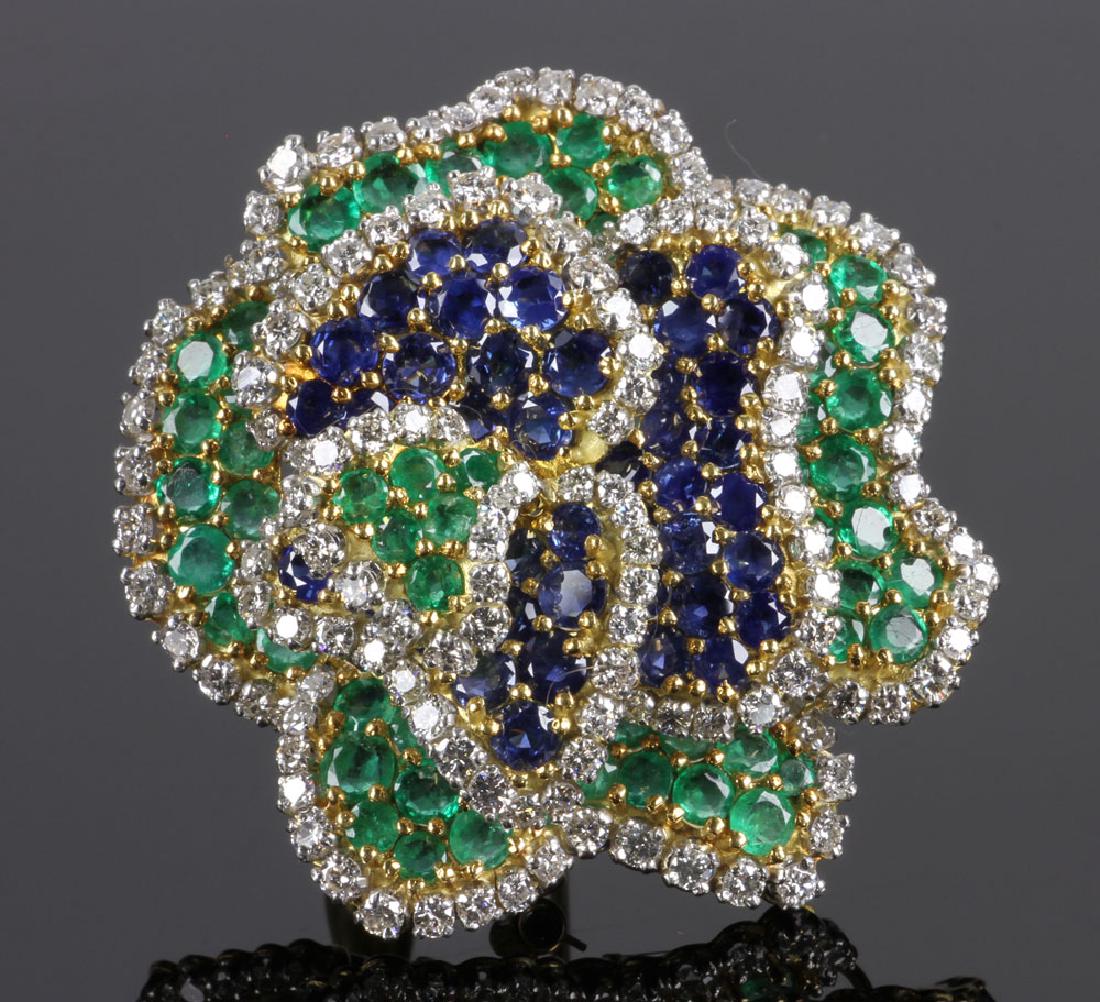 18K Yellow Gold and Platinum Fur Clip (1 of 10)