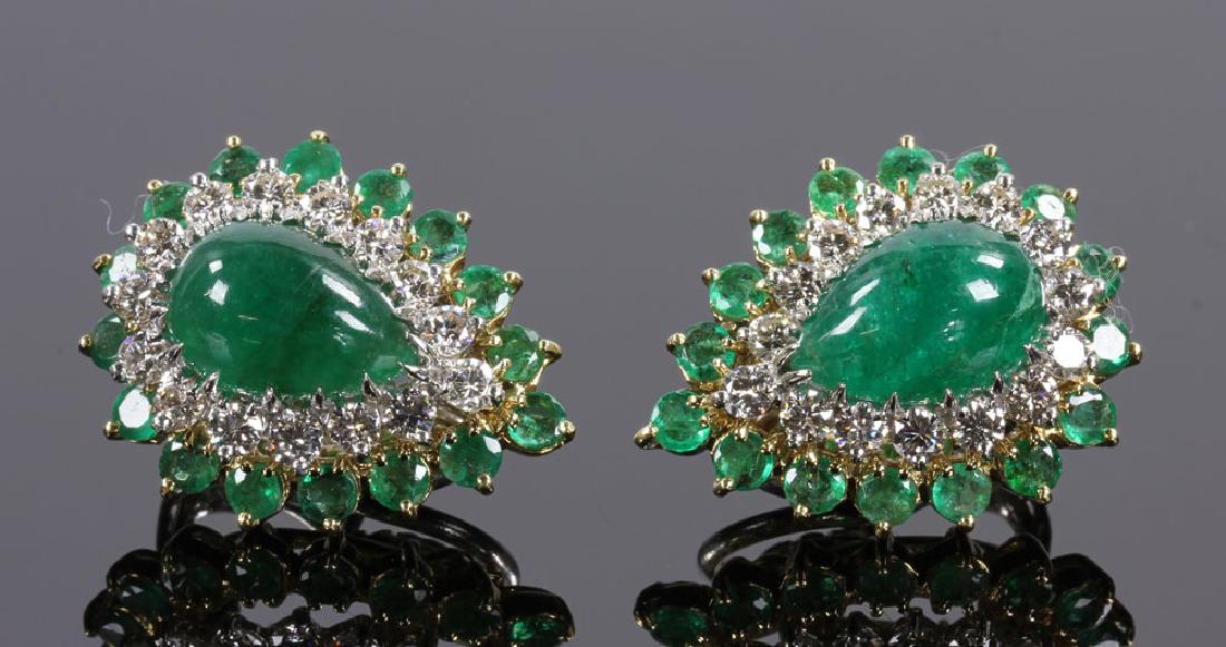 Pr. 18K Yellow Gold and Platinum Earrings (1 of 7)