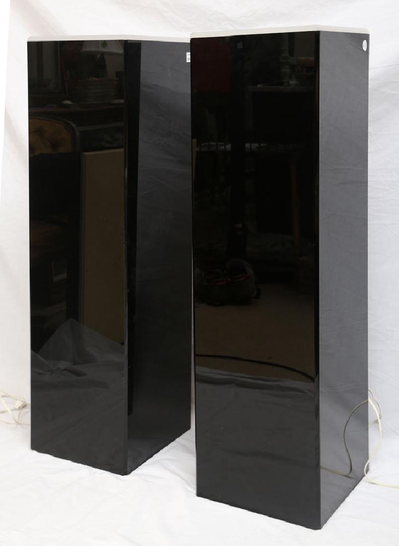 Pair of Electrified Black Pedestals (1 of 4)