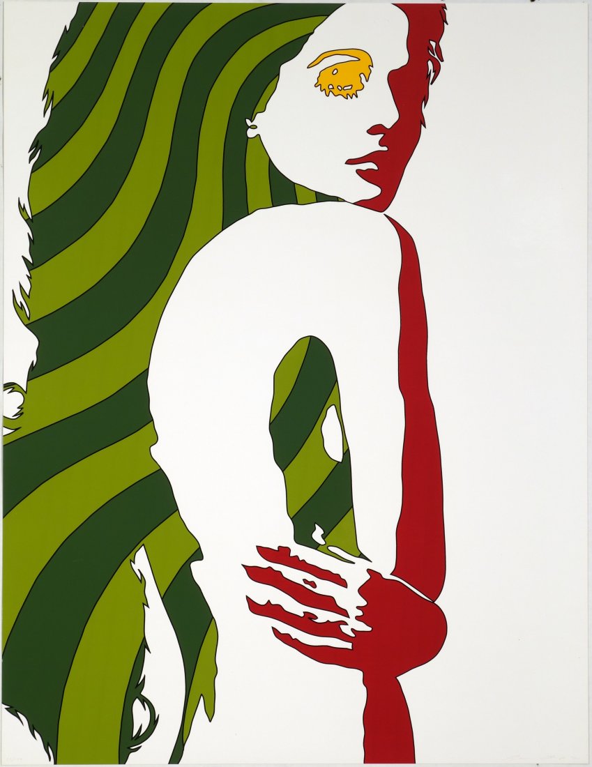 Werner BERGES - Untitled (MÄDCHEN Portfolio): Werner BERGES (German, b. 1941) Untitled (Ansicht from MÄDCHEN portfolio). Color serigraph. ca. 1970s. 25-5/8 x 19-3/4 inches.