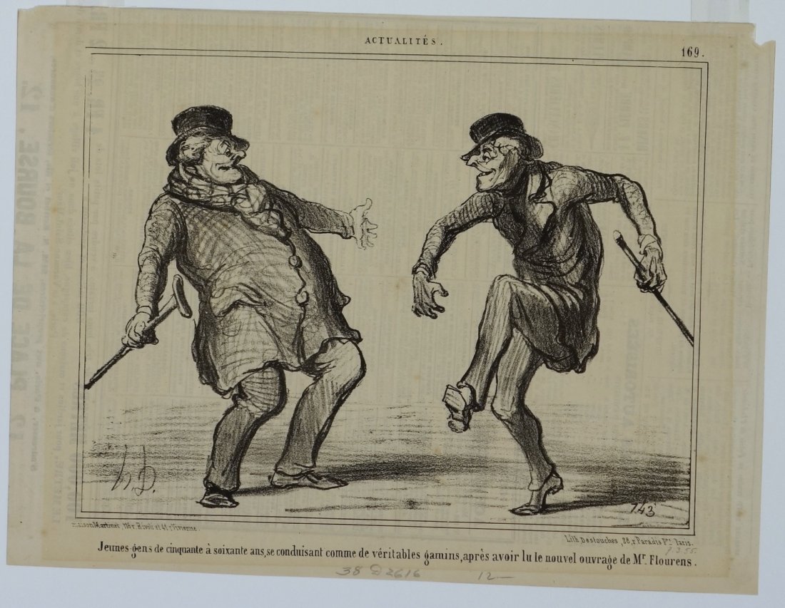 Honoré Victorin DAUMIER - Scene for ACTUALITES from LE: Honoré Victorin DAUMIER (French, 1808-1879) Scene for ACTUALITES from LE CHARIVARI. Lithograph. Edition unstated. Ca. 9-3/4 x 14-3/4 inches (sheet).