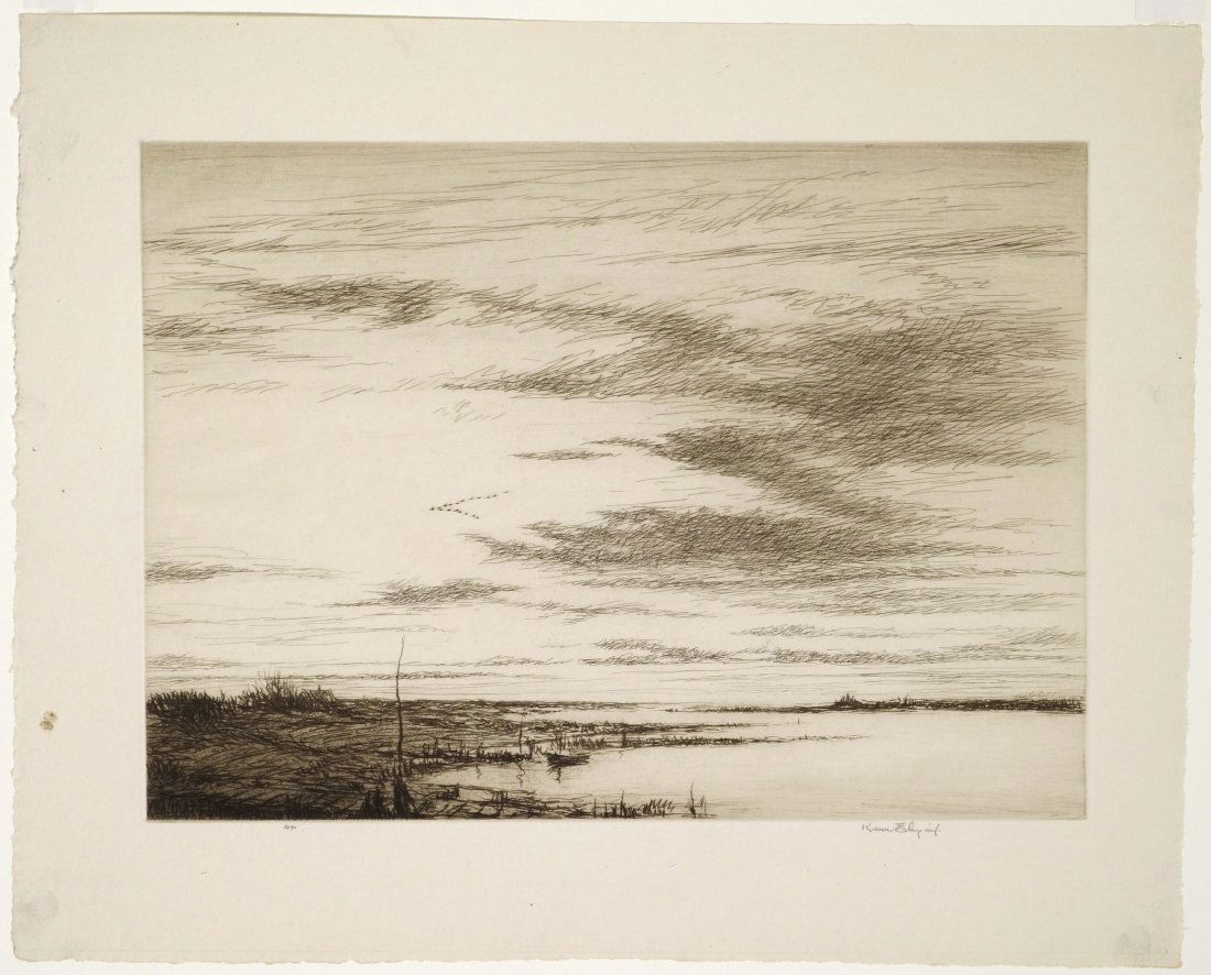 Kerr EBY - Salt Marshes: Kerr EBY (American [Northwest], 1890-1946) Salt Marshes. Etching and drypoint. 1930. Signed in pencil. Edition 90. 9-5/8 x 13-3/8 inches.