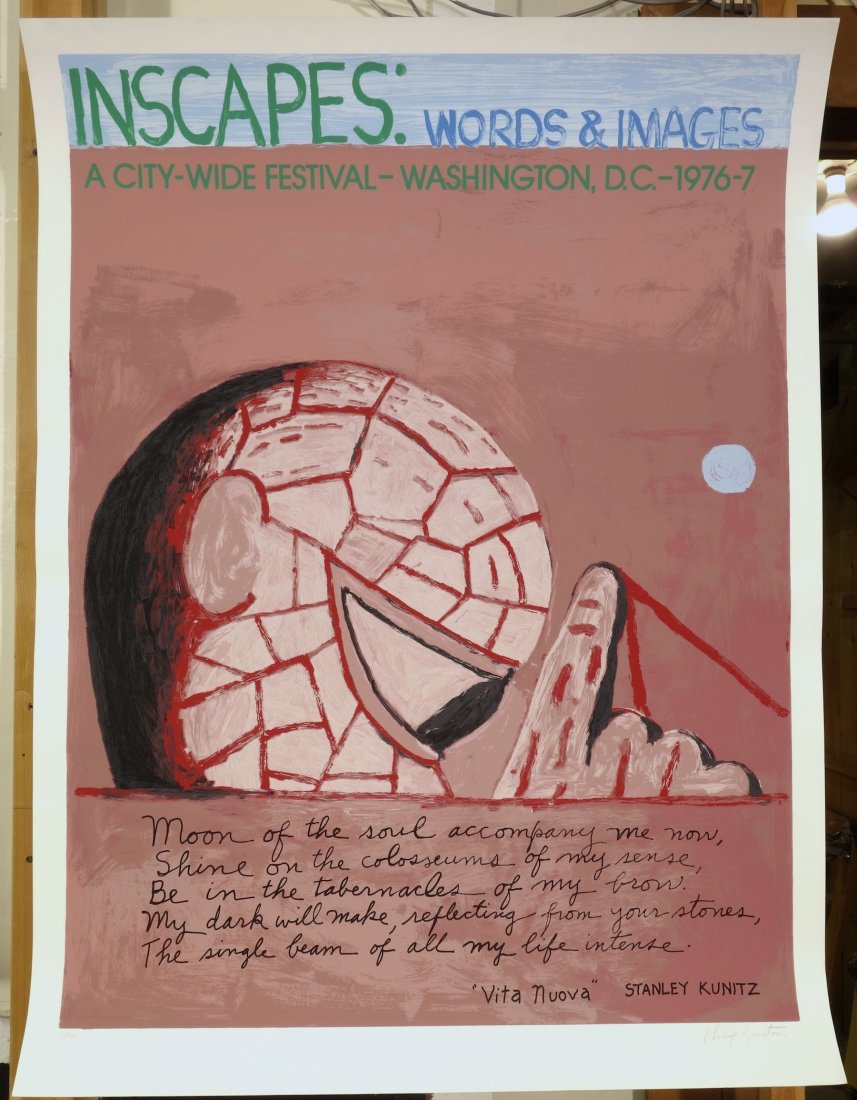 Philip GUSTON - Inscapes: Word and Images: Philip GUSTON (American, 1913-1980) Inscapes: Word and Images. Silkscreen and color. 1967. Edition 6/100. 40 x 30-1/4 inches.