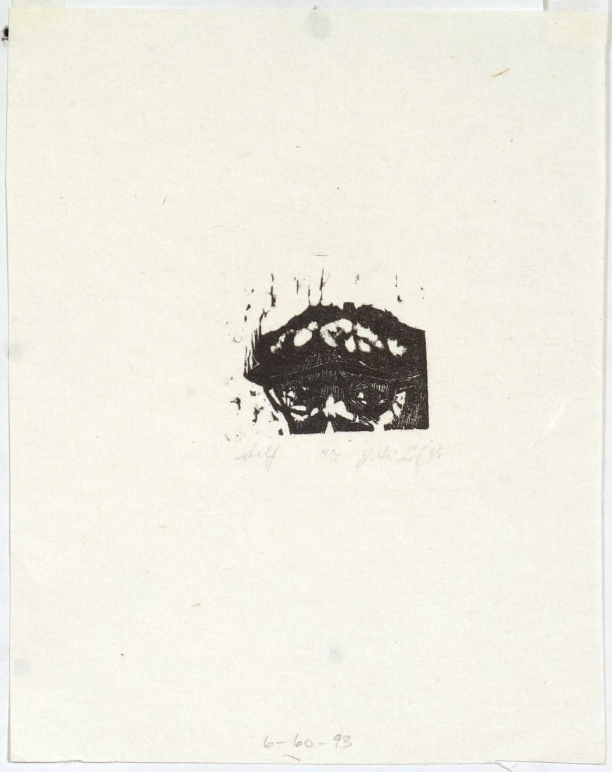 Jack MCLARTY - Self-portrait: Jack MCLARTY (American [Northwest], ) Self-portrait. Wood engraving. 1965. Signed in pencil. Edition 4/15.