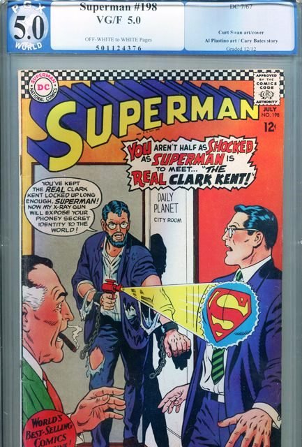SUPERMAN #198 PGX WORLD GRADE 5.0: SUPERMAN #198 PGX WORLD GRADE 5.0