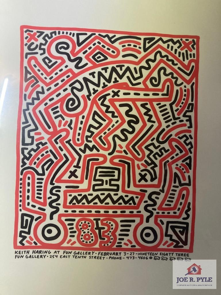 Keith Haring at Fun Gallery 3-27-83: 7.75 x 10; Framed to 12 x 16