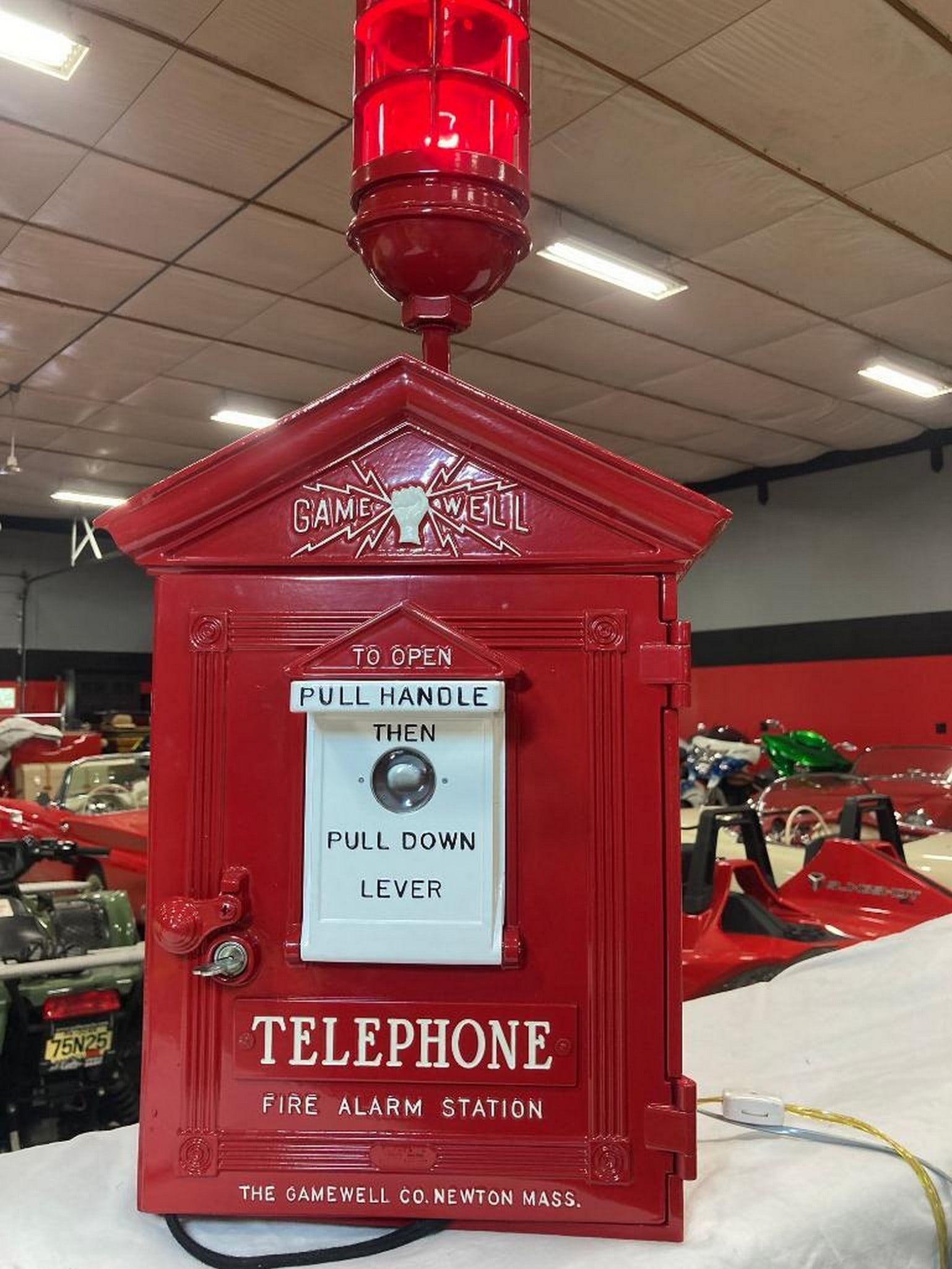 1920's Fire Alarm/Police Telephone Call Box: Measures 28x12x6, weighs 10-15lbs. Approximate.