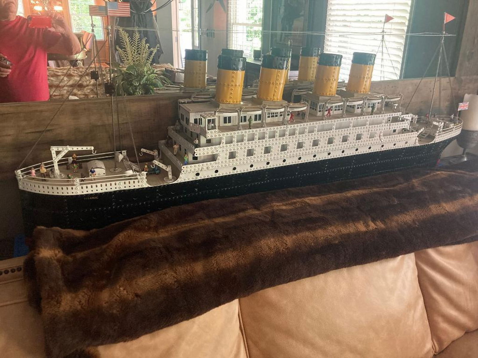 Titanic model made from Erector set 6 foot  (1 of 3)