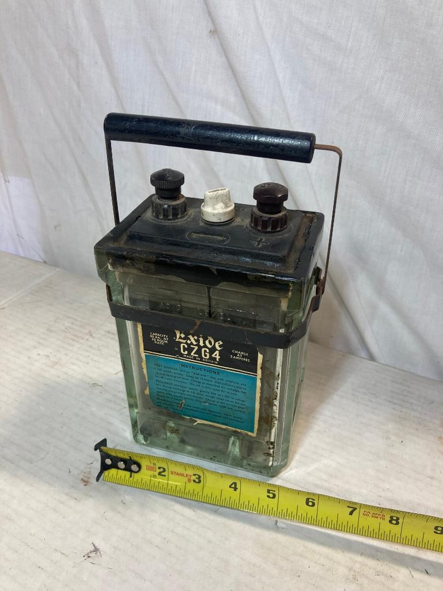 1920's "Exide" Glass Cell Battery w/Display (1 of 2)