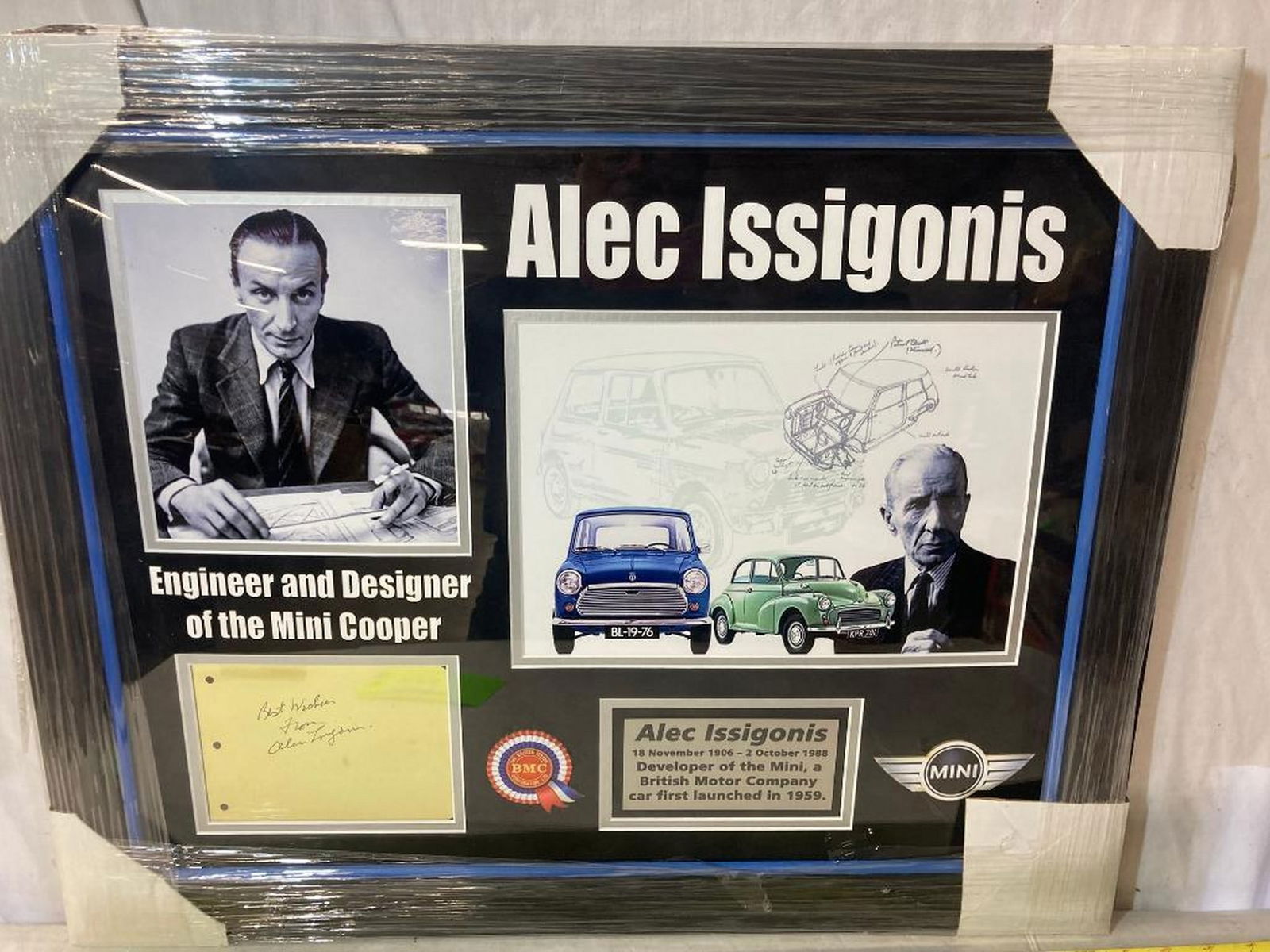 Alec Issigonis "Mini Cooper" Signed Cut Photo Frame (1 of 3)