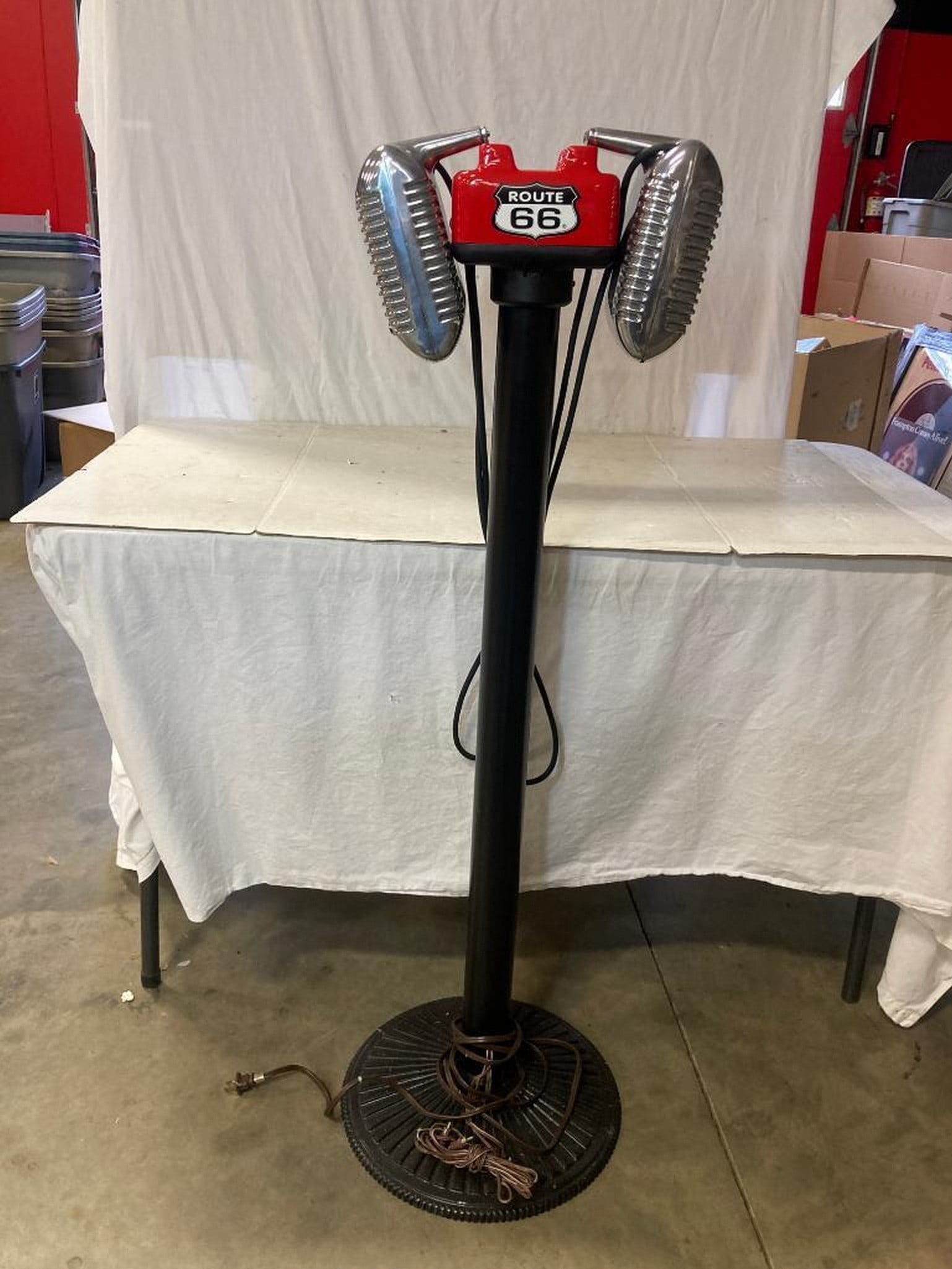 1950's Route 66 Drive In Theater Speakers w/Custom Light Up Stand (1 of 3)