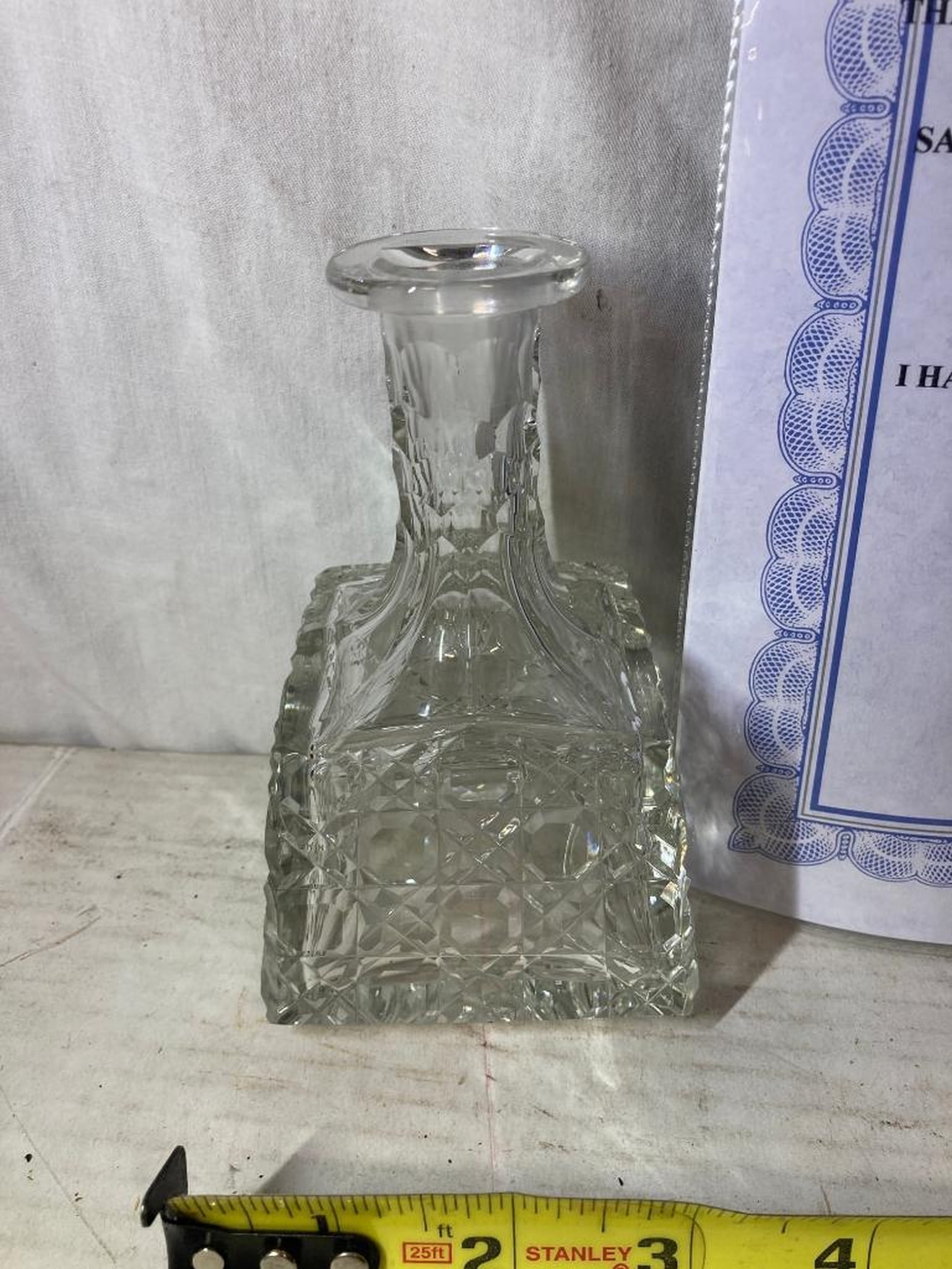 Titanic glass Vase movie prop With Certificate of Authenticity: Titanic glass Vase movie prop With Certificate of Authenticity