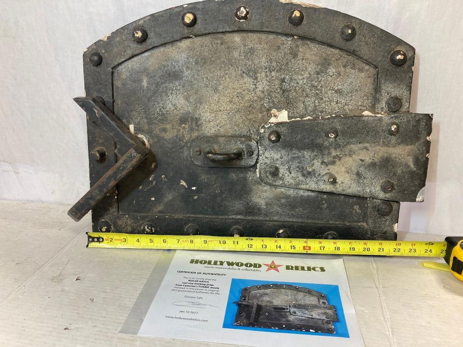 1997 "Titanic" Boiler Room Hatch Movie Prop COA (1 of 3)
