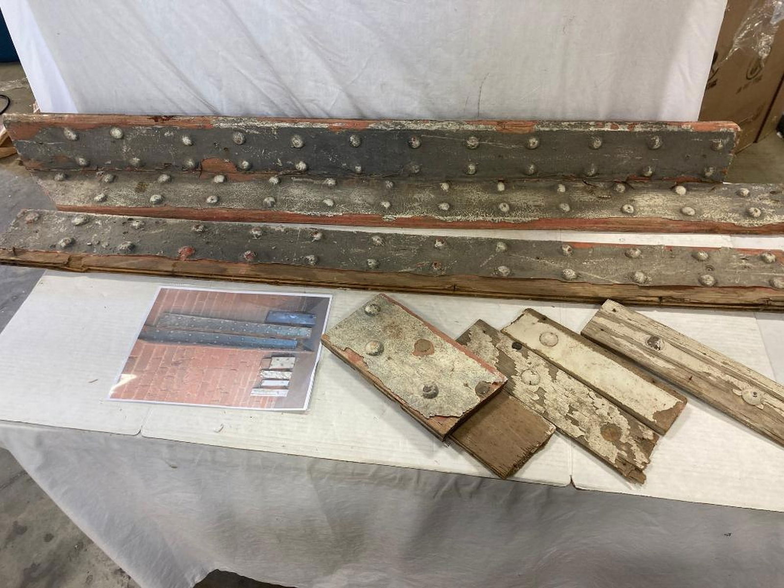 1997 "Titanic" 3 Black & 4 White Hull Section Pieces w/Rivets COA: 1997 "Titanic" 3 Black & 4 White Hull Section Pieces w/Rivets COA