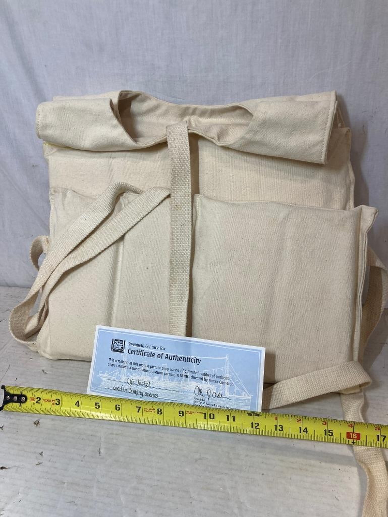 1997 "Titanic" Life Jacket Movie Prop COA (1 of 2)