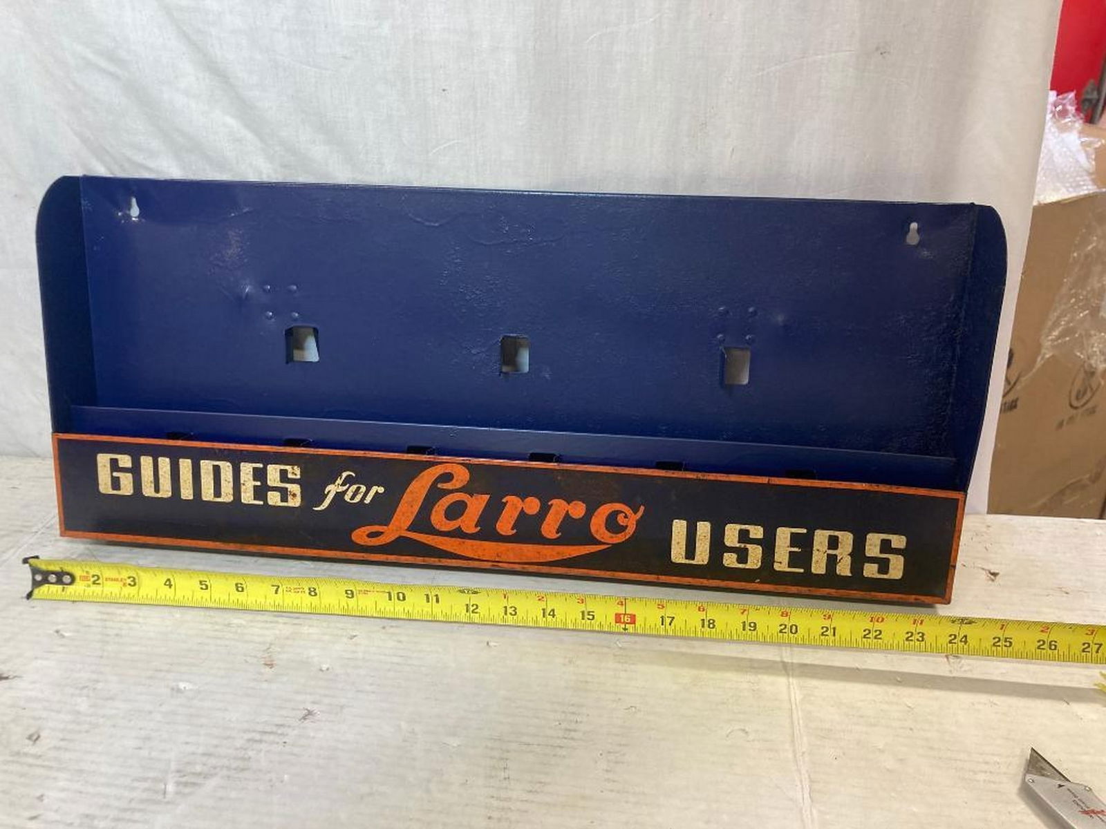 1950's "Guide For Larro Feeds Users" Metal Rack Display (1 of 2)