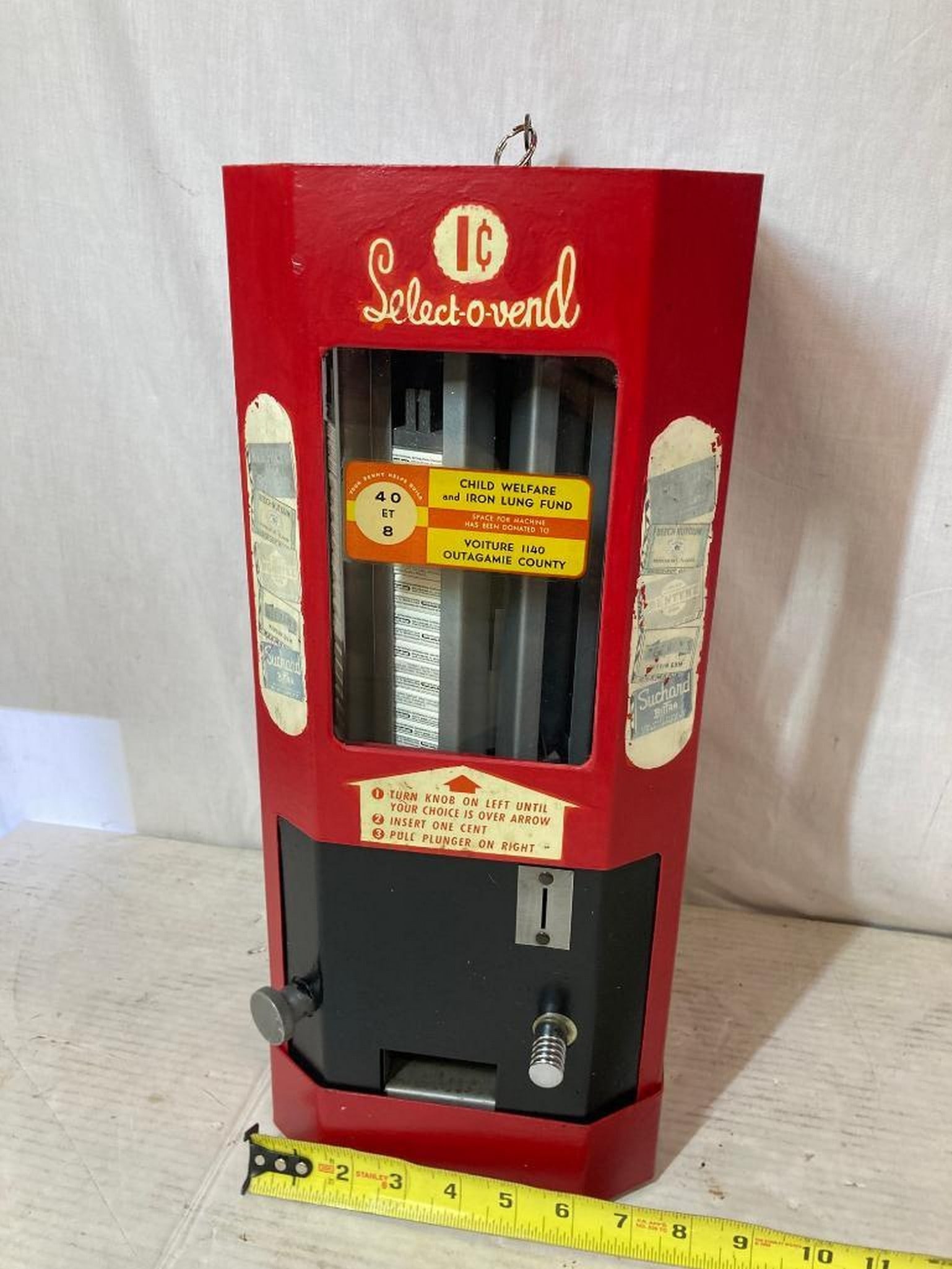 1940's "Select O Vend" Candy & Gum Vending Machine (1 of 4)