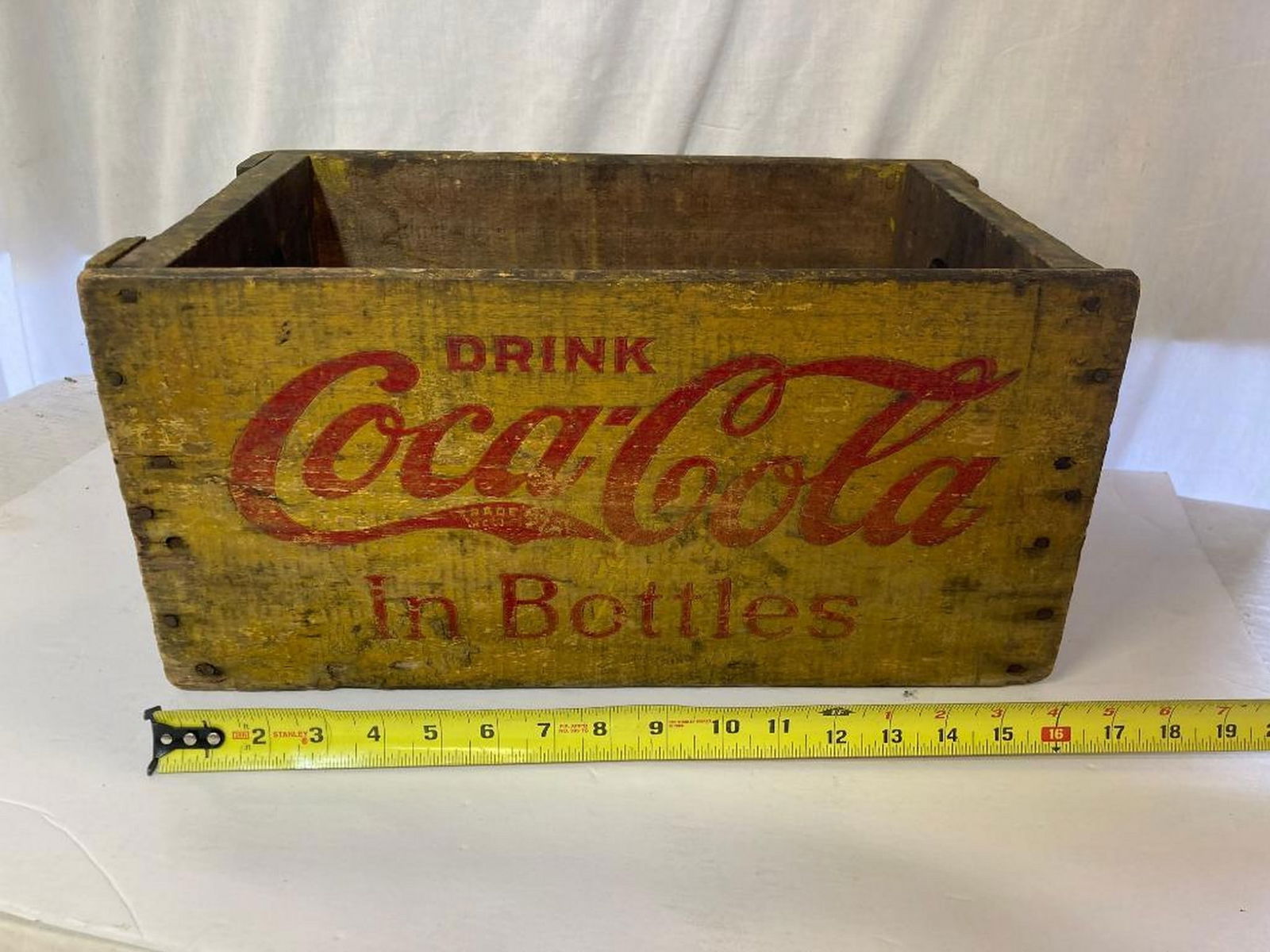 1920's "Coca Cola" Embossed Hutinson Wood Soda Case (1 of 3)
