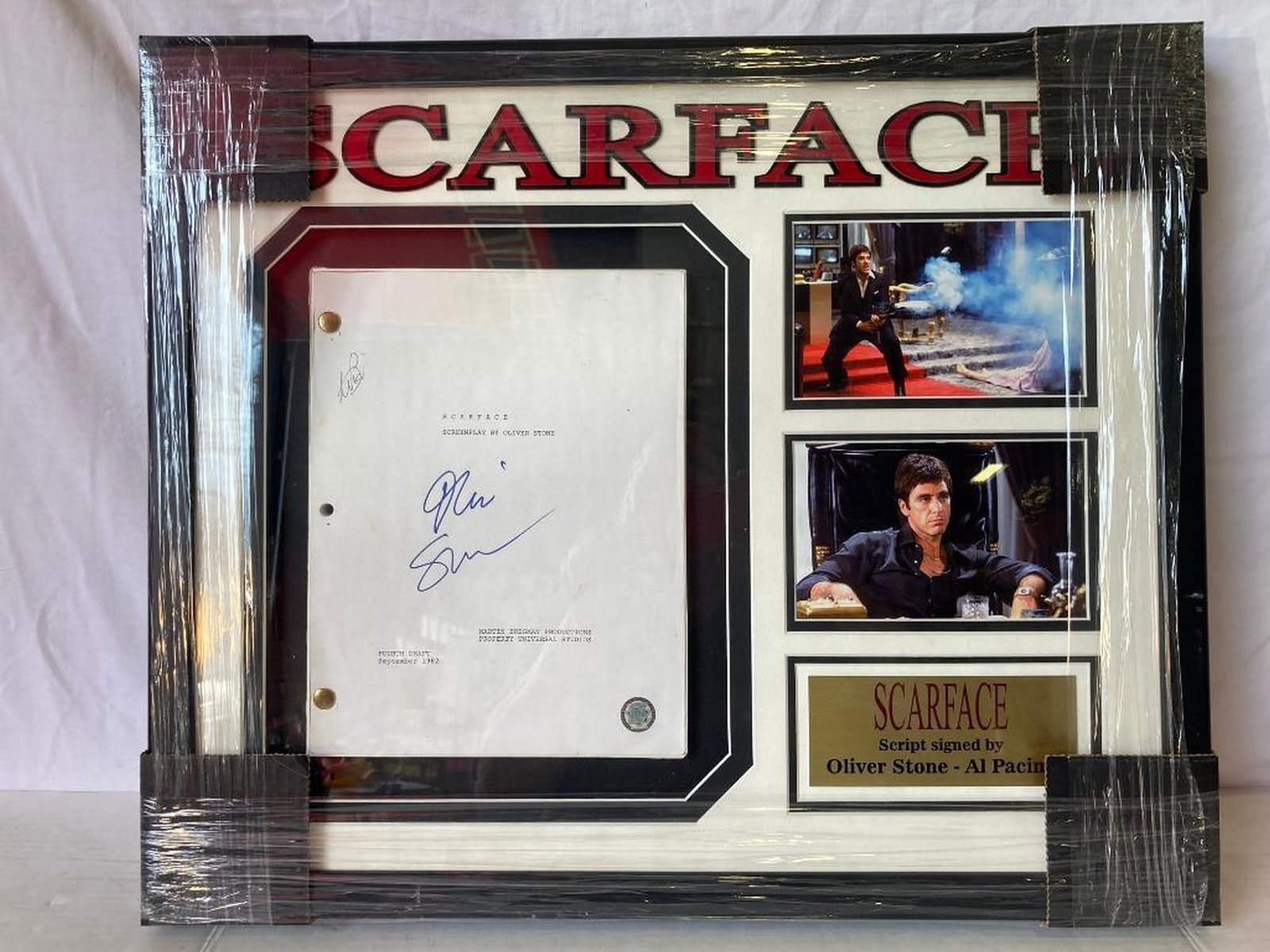 Scarface Pacino/Scorcese Signed Script Photo Frame (1 of 3)