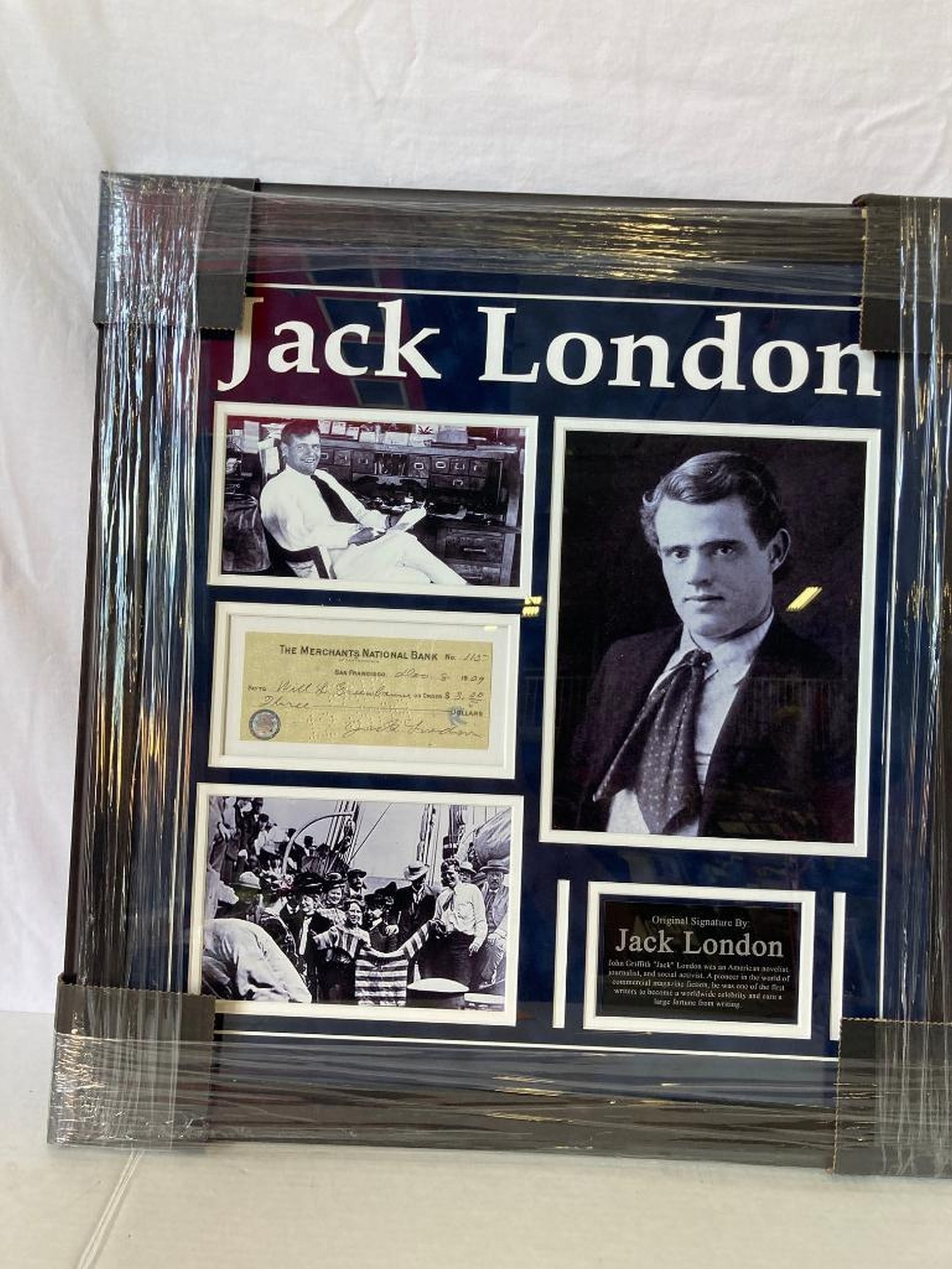 Jack London Signed Cancelled Check Photo Frame (1 of 3)