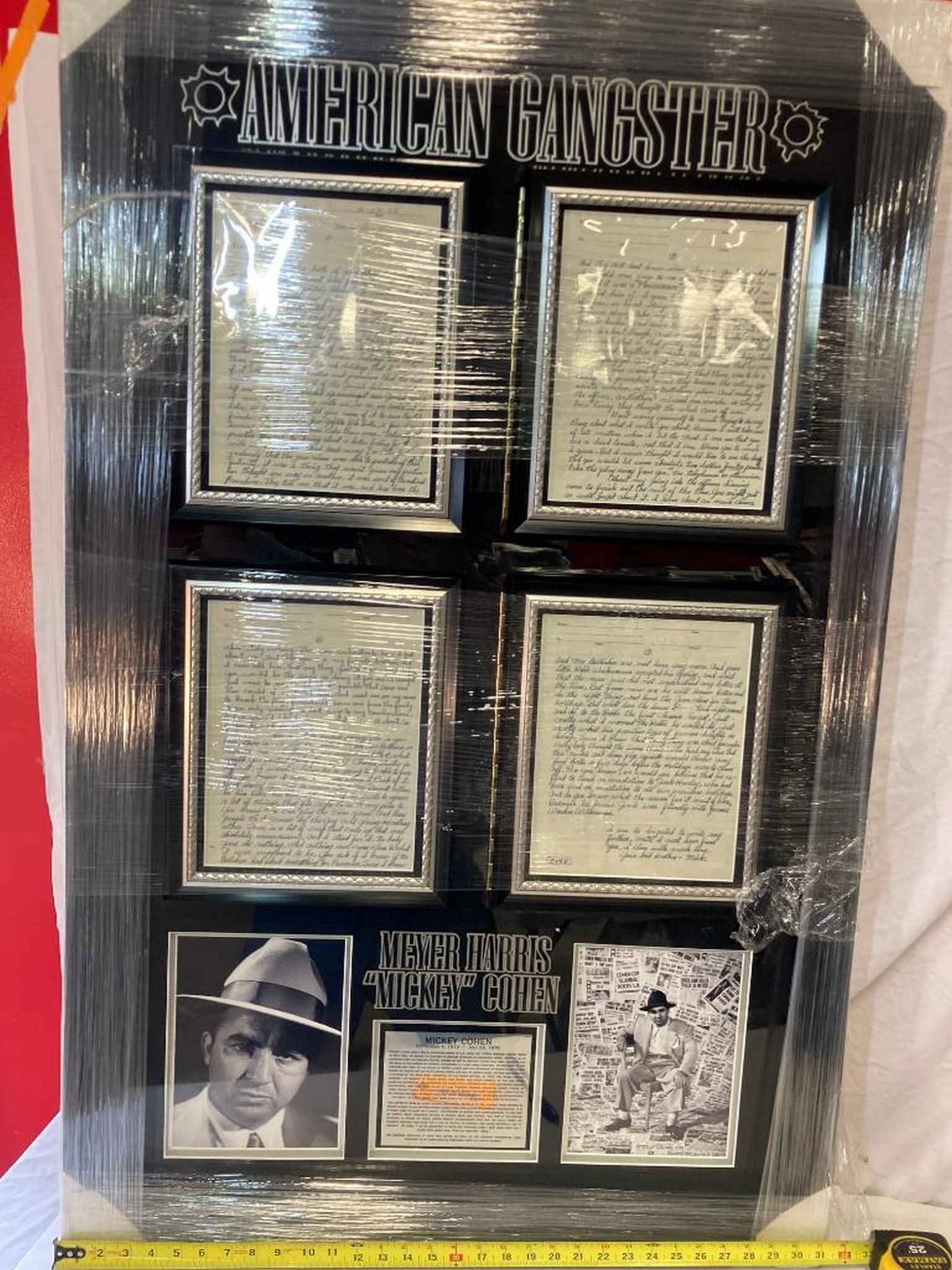 Meyer Harris "Mickey Cohen" Signed Letters Photo Frame (1 of 7)