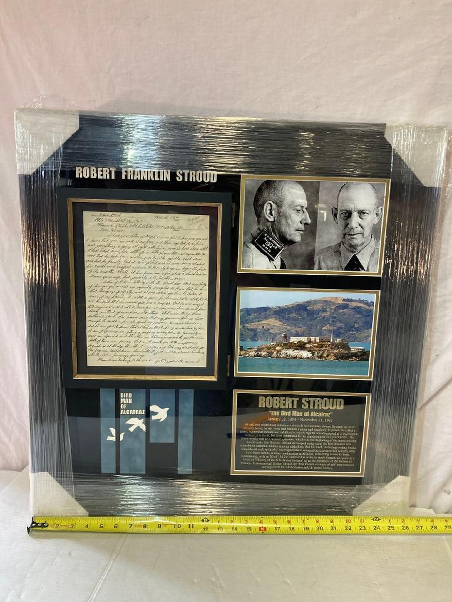 Robert Stroud "The Birdman" Signed Letter Photo Frame (1 of 5)