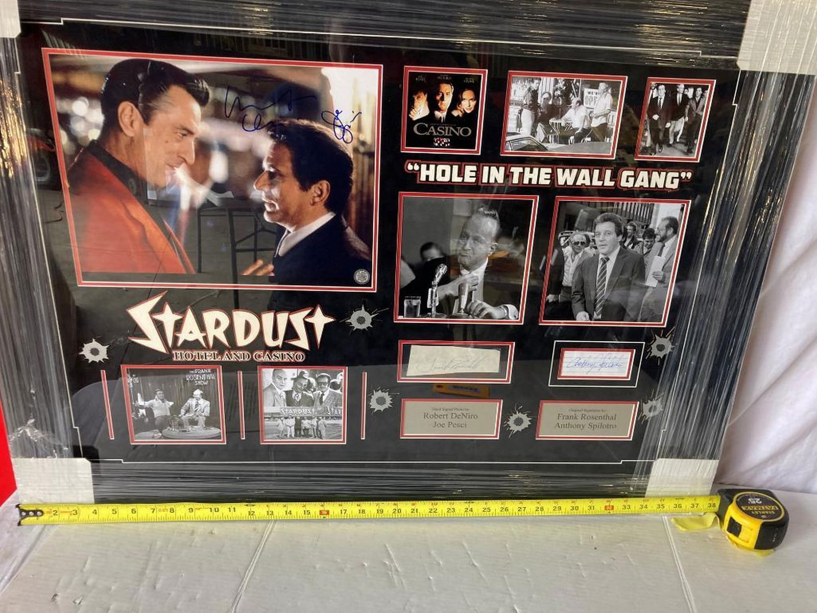 Frank Rosenthal/Robert Deniro "Casino" Signed Cuts Photo Frame with Signed Photo from Al Capone (1 of 4)