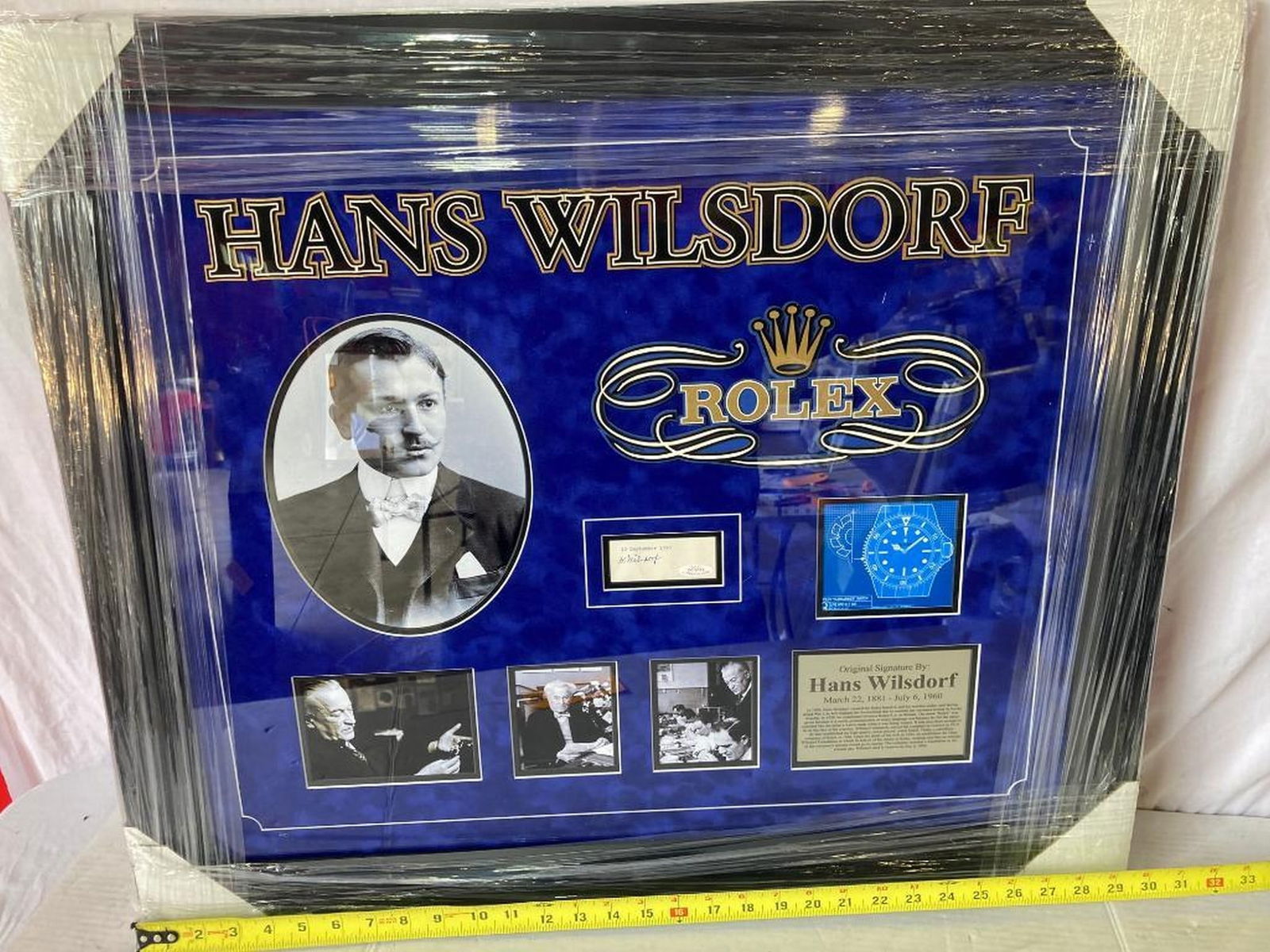 Hans Wilsdorf "Rolex" Signed Cut Photo Frame (1 of 4)