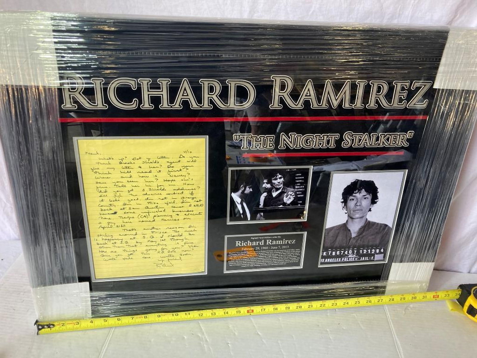Richard Ramirez Signed Letter Photo Frame (1 of 4)