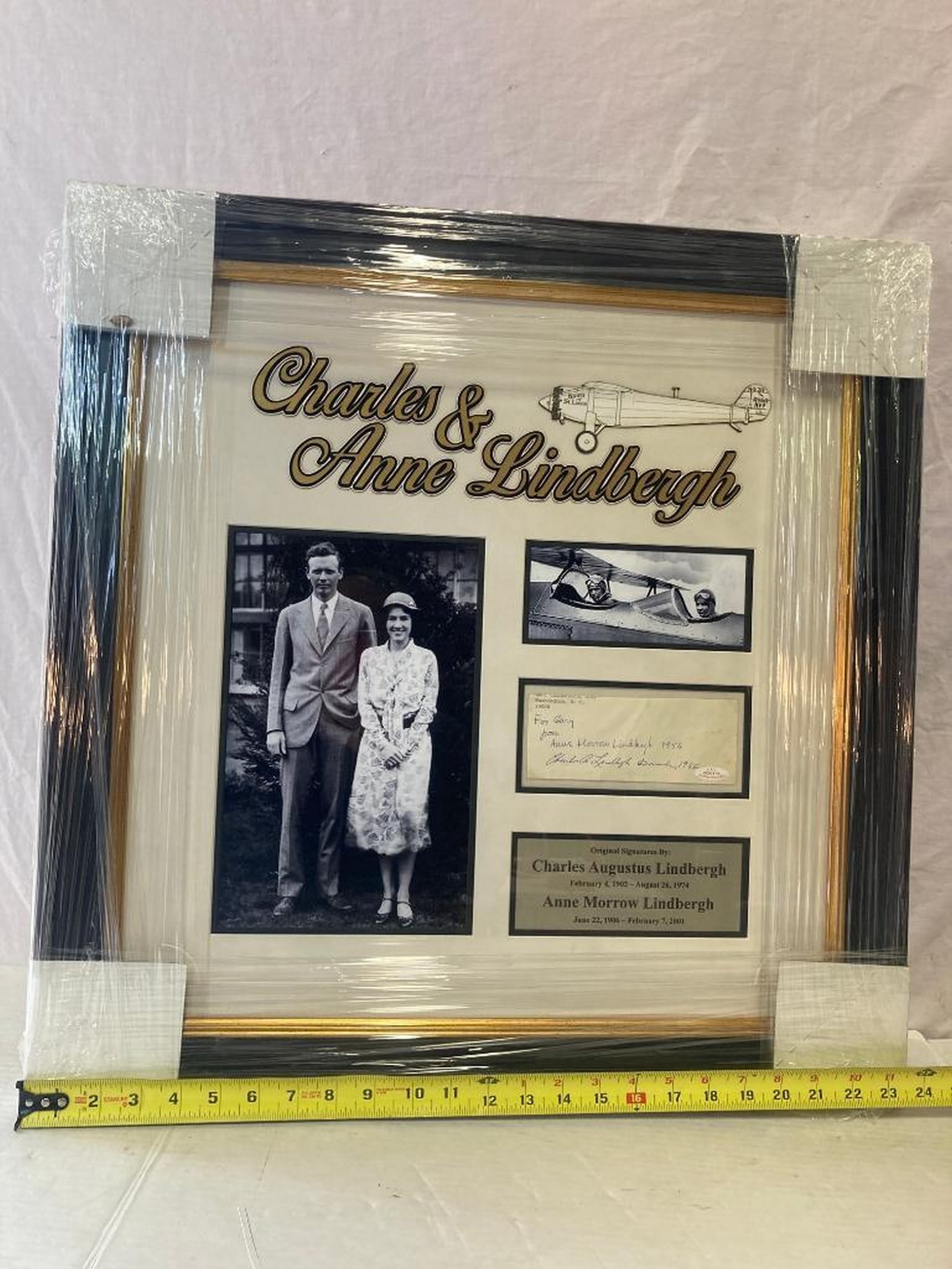 Charles & Anne Lindberg Signed Cuts Photo Frame (1 of 3)