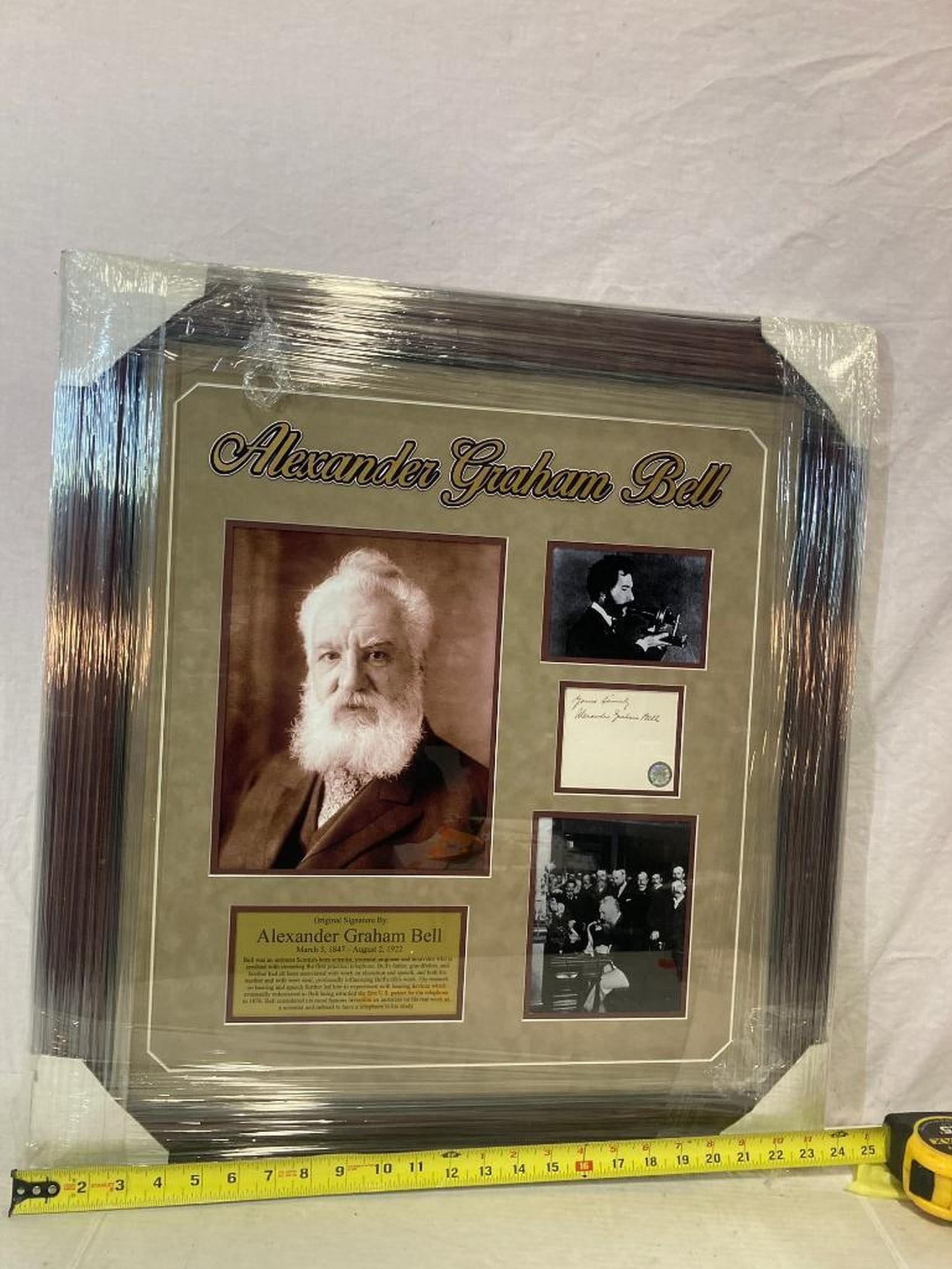 Alexander Graham Bell Signed Cut Photo Frame (1 of 3)