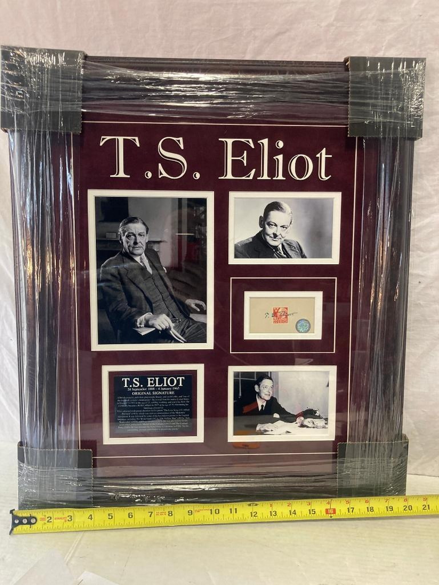 T.S. Eliot Signed Cut Photo Frame (1 of 3)