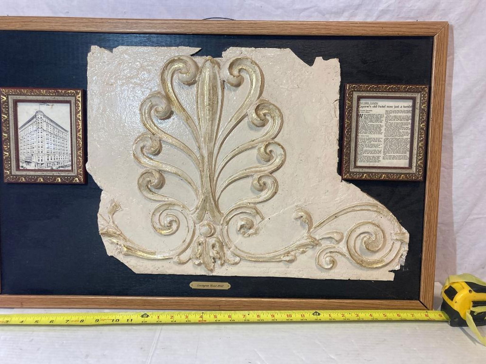 Lexington Hotel Plaster Interior Décor Photo Frame COA: Lexington Hotel Plaster Interior Décor Photo Frame COA