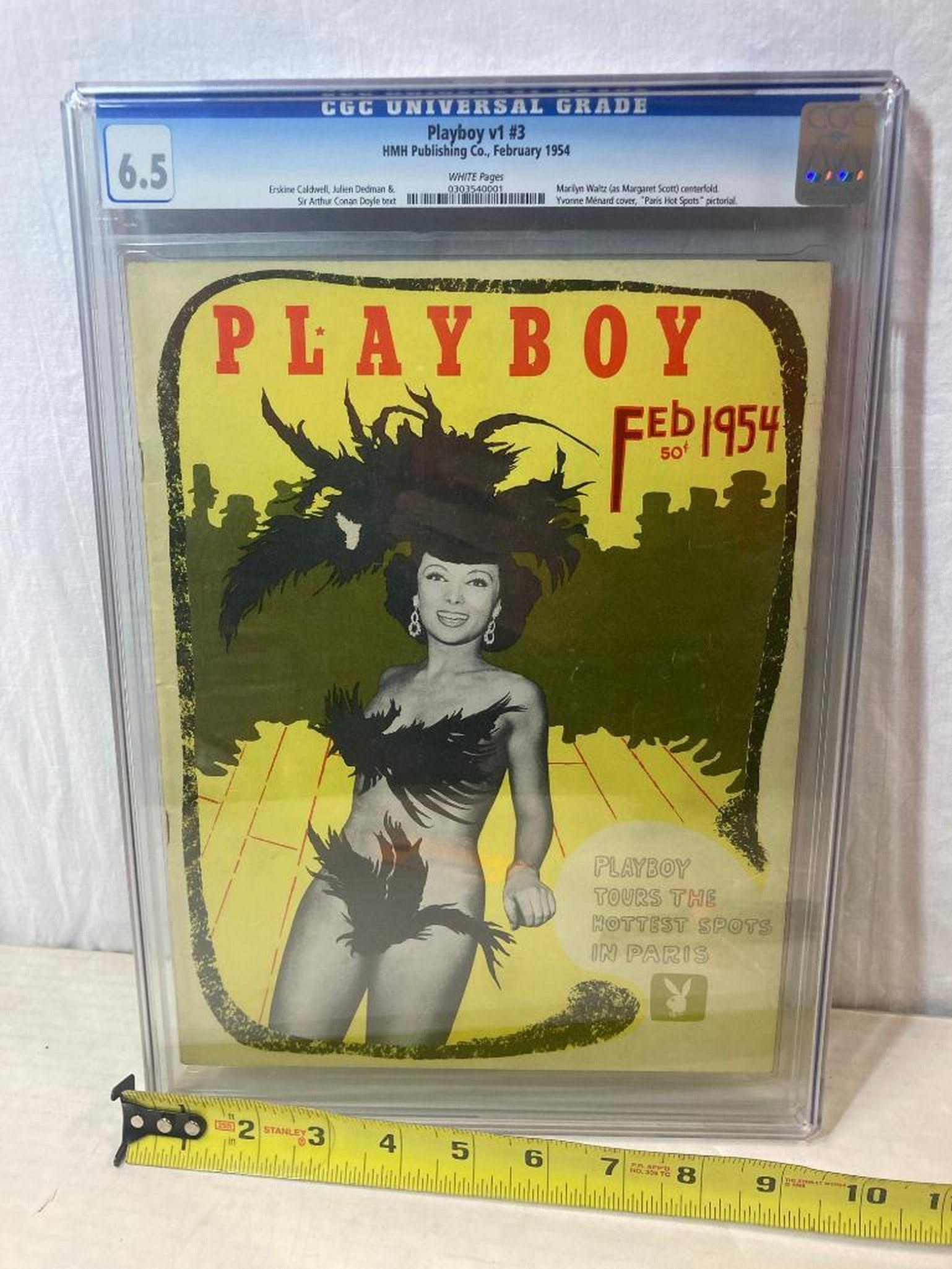 February 1954 "Playboy" Magazine CGC 6.5 (1 of 3)
