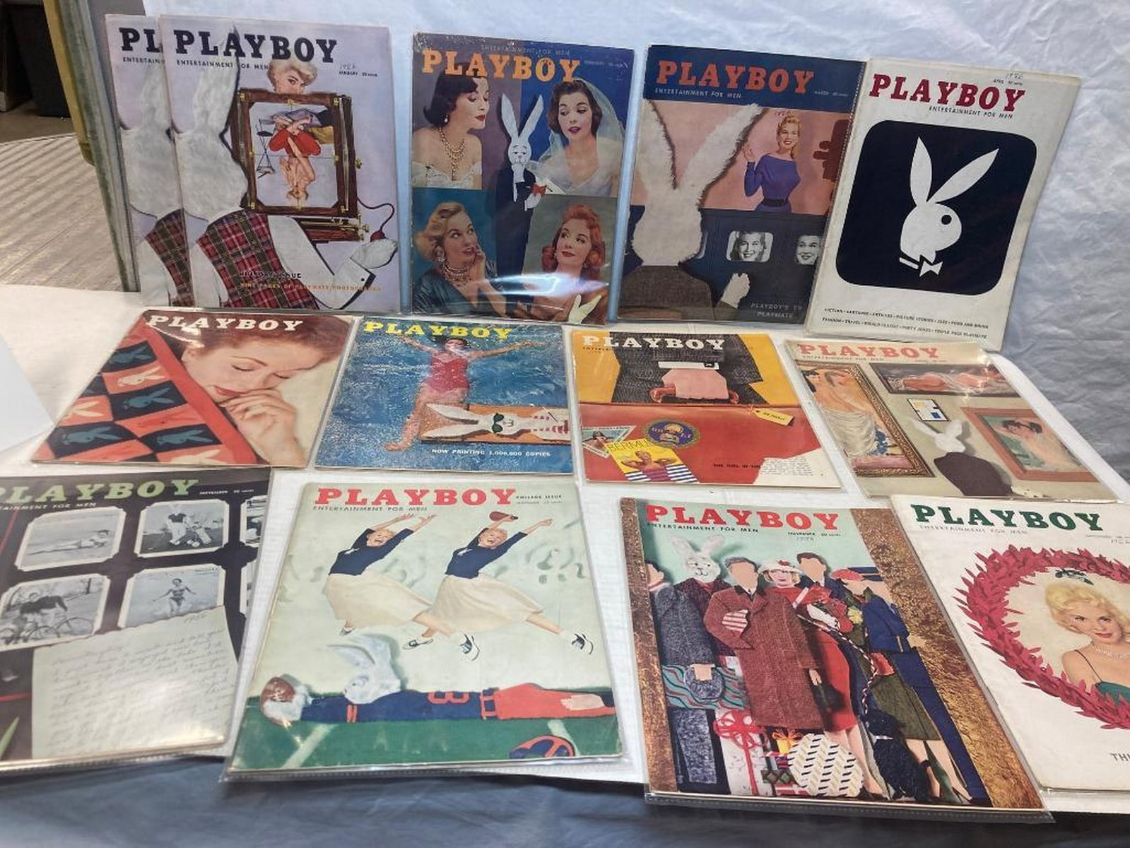 1956 Playboy Magaines complete set of 12 + extra Janunary: 1956 Playboy Magaines complete set of 12 + extra Janunary
