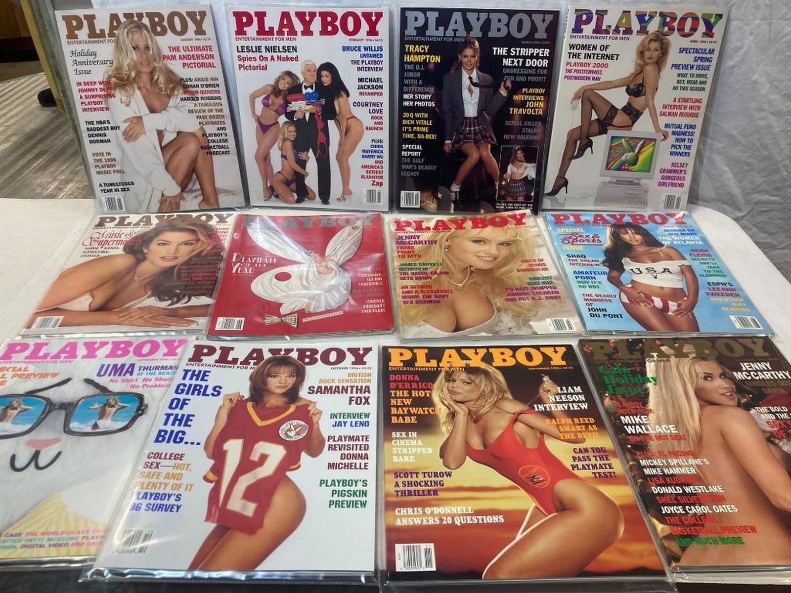 1996 Playboy Magazines complete set of 12: 1996 Playboy Magazines complete set of 12