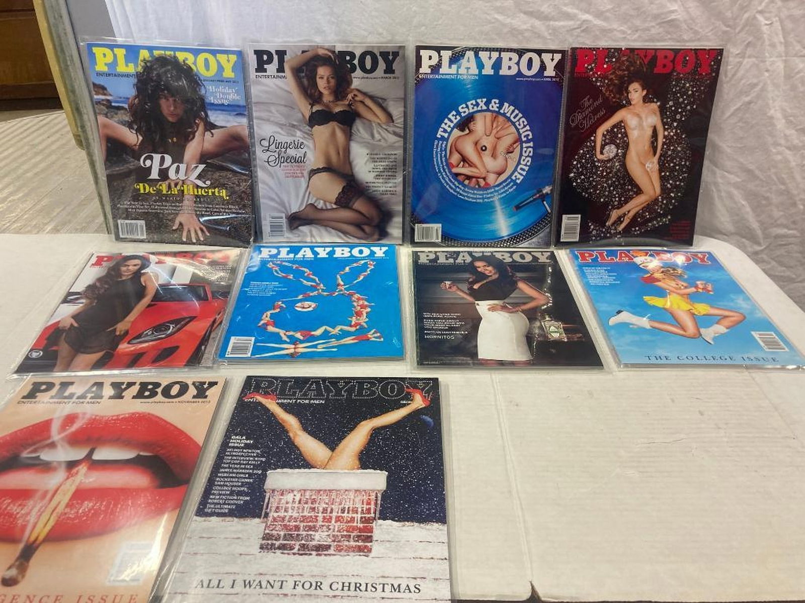 2013 Playboy Magazines complete set of 12: 2013 Playboy Magazines complete set of 12