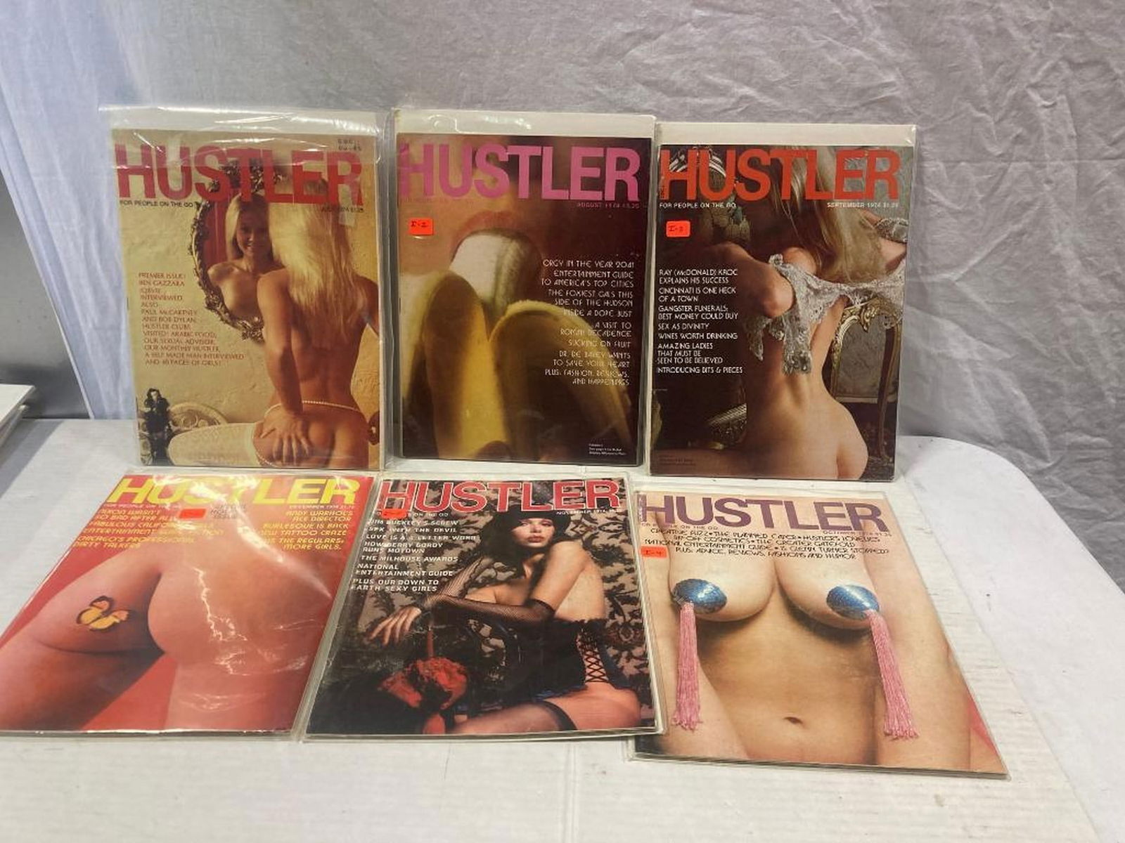 1974 Hustler Magazines 6 issues (1 of 4)