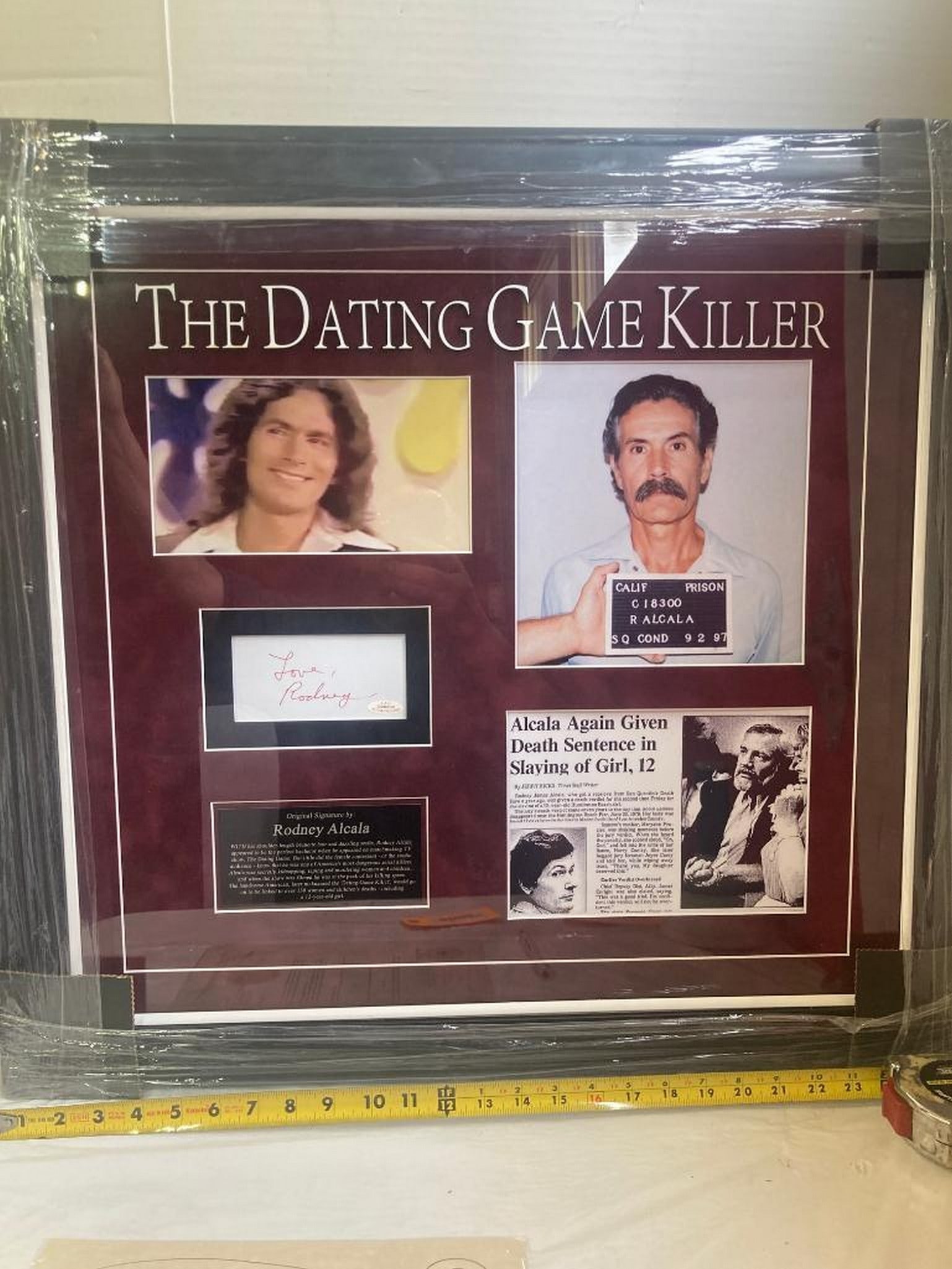 Rodney Alcala "Dating Game Killer" Signed Cut Photo Frame (1 of 4)