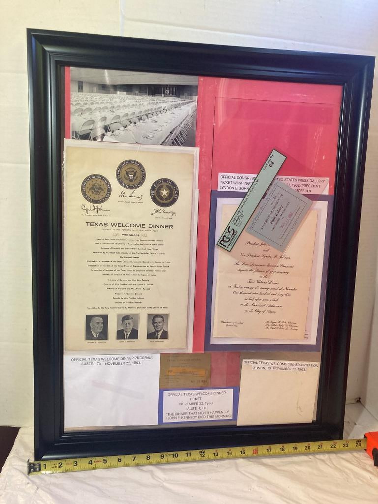 John F. Kennedy Texas Welcome Dinner Ticket Date Deceased (1 of 3)