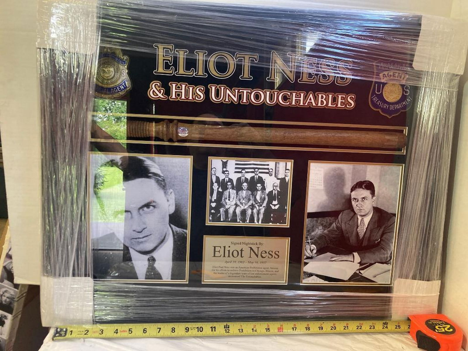 Eliot Ness Signed Night Stick Photo Frame (1 of 4)