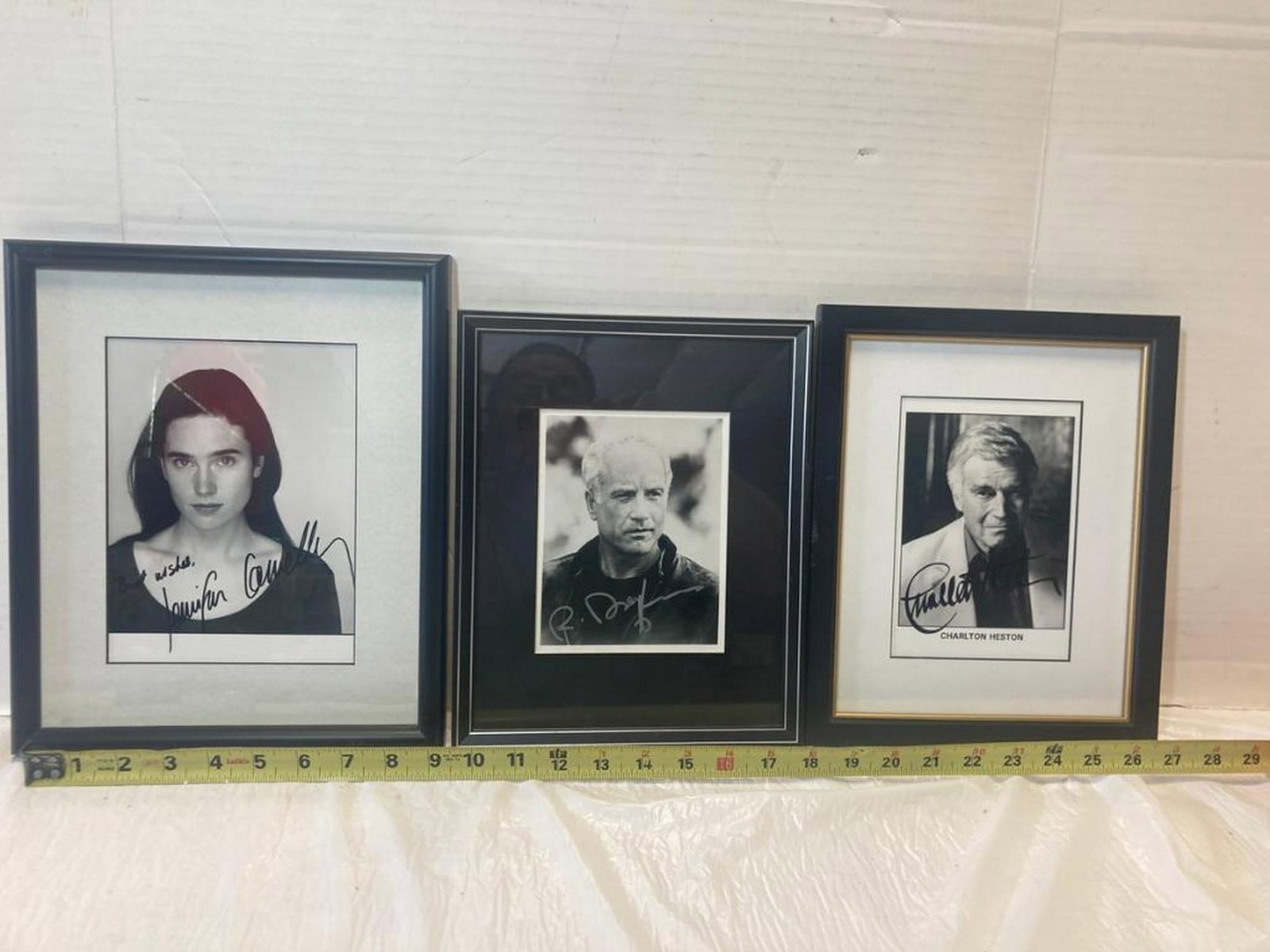 Jennifer Connelly, Richard Dryfuss, & Charlton Heston Signed Photos (1 of 1)