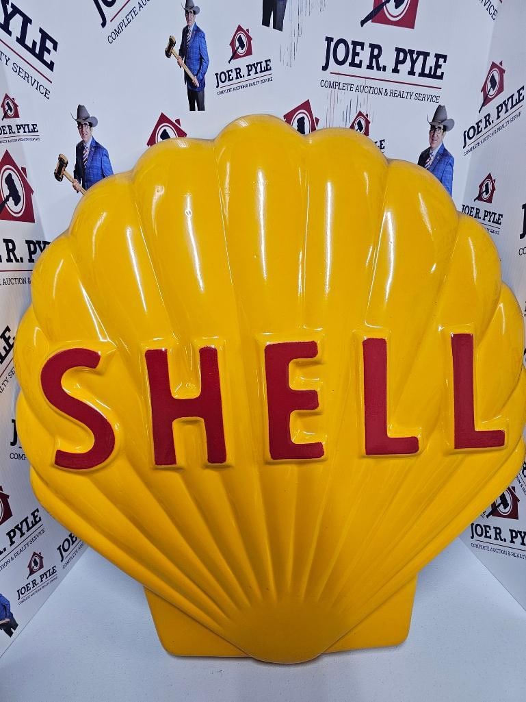 Shell 3D Embossed Clam Plastic Sign (1 of 5)