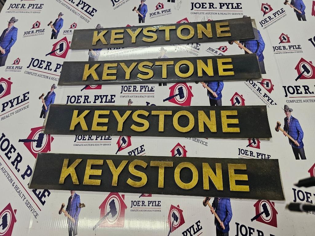 (4) Keystone Plastic Lenses with Glass: (4) Keystone Plastic Lenses with Glass