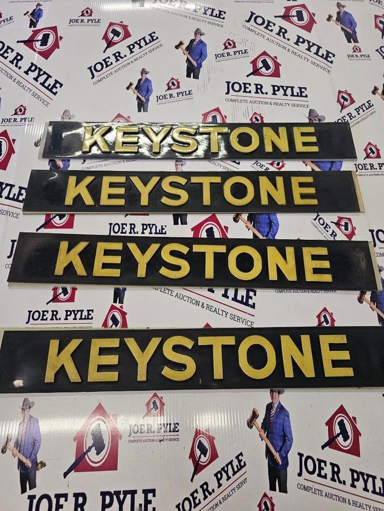 (4) Keystone Plastic Lenses with Glass: (4) Keystone Plastic Lenses with Glass