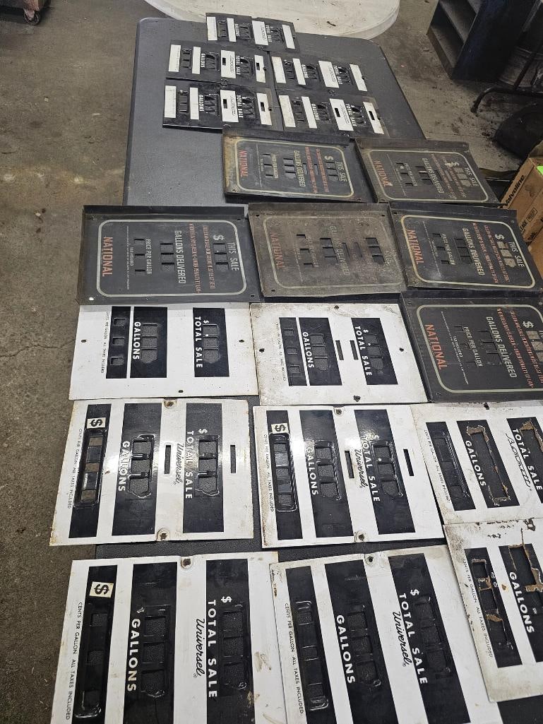 Assortment of Gasoline Pump Fronts: Assortment of Gasoline Pump Fronts